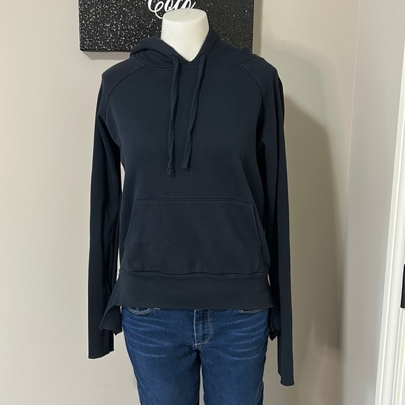 Frank and Eileen Tee Lab Pullover Hoodie Sweatshirt Navy Blue Drawstring Sz XS - Picture 2 of 14